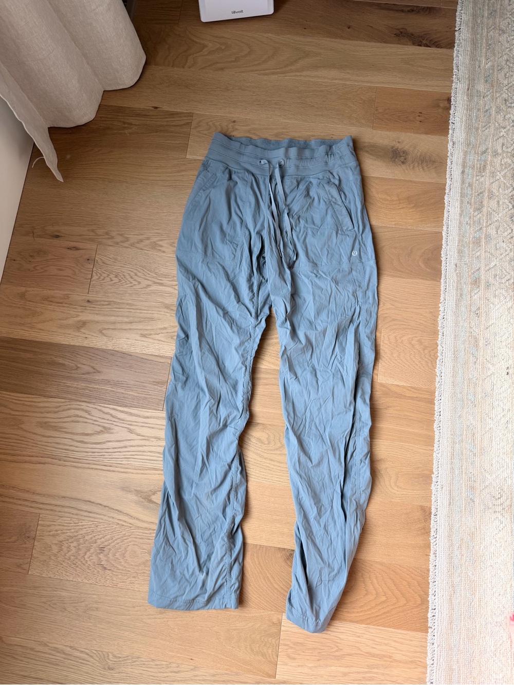 Lulu Lemon Women's Light Grey Drawstring Track Pants